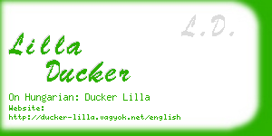 lilla ducker business card